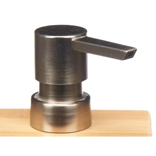 Berilo sæbedispenser i bambus, sølvfarvet pumpe - 9,7 × 15 × 5,8 cm (12 stk.)