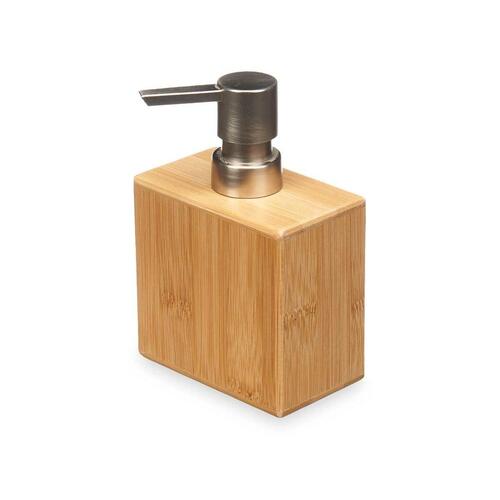 Berilo sæbedispenser i bambus, sølvfarvet pumpe - 9,7 × 15 × 5,8 cm (12 stk.)