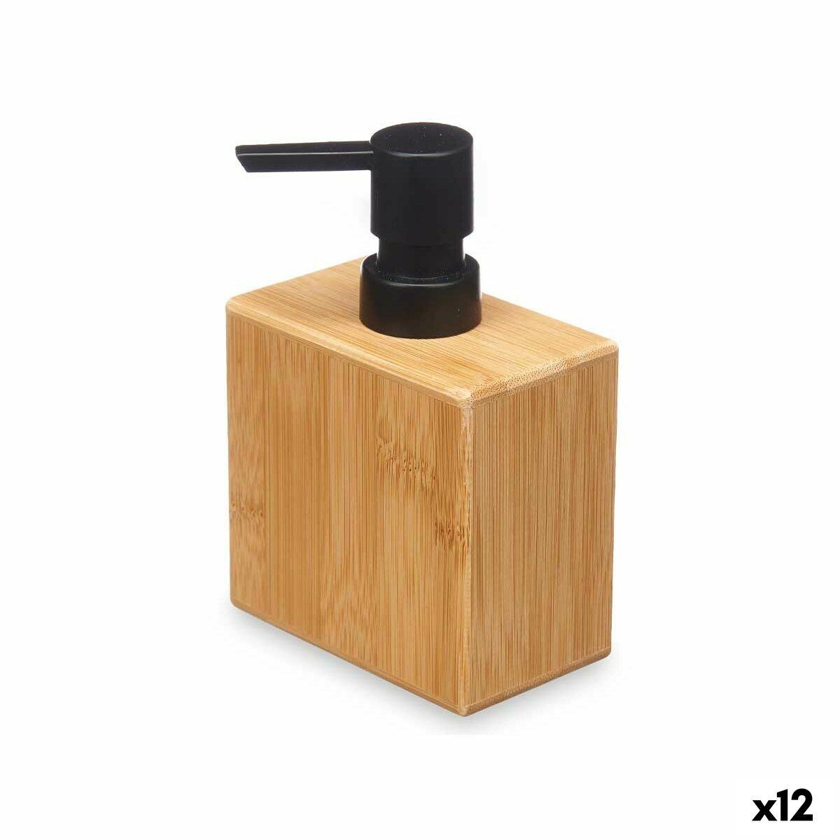 Sæbedispenser Sort Bambus Plastik 9,7 x 15 x 5,8 cm (12 enheder)