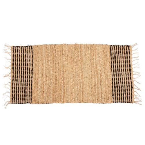 Tæppe Sort Natur Striber 70 x 1 x 140 cm (8 enheder)