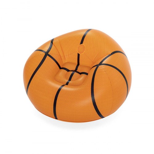 Bestway oppustelig lænestol - Basketball, orange (114 × 112 × 66 cm)
