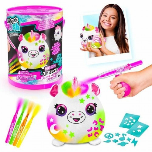 Tøjdyr Canal Toys Neon Enhjørning - Airbrush kreativ bamse