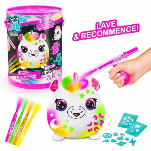Tøjdyr Canal Toys Neon Enhjørning - Airbrush kreativ bamse