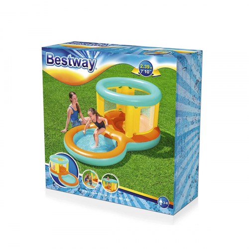 Bestway børnebassin legeplads 239 × 142 × 102 cm - 70 l