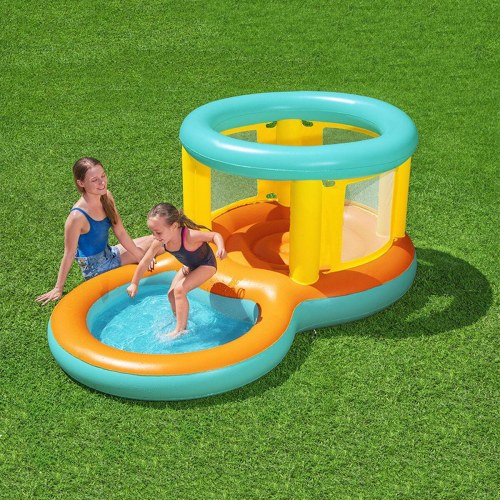 Bestway børnebassin legeplads 239 × 142 × 102 cm - 70 l
