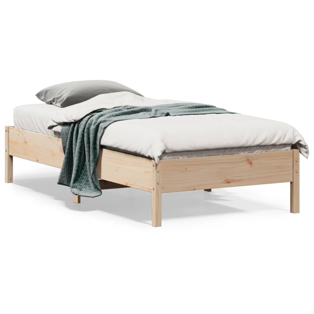 Sengeramme uden madras 90x190 cm massivt fyrretræ
