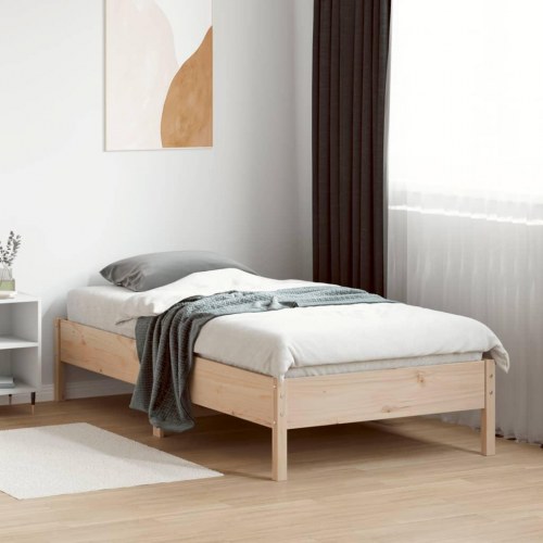 Sengeramme uden madras 90x190 cm massivt fyrretræ