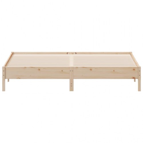 Sengeramme uden madras 200x200 cm massivt fyrretræ