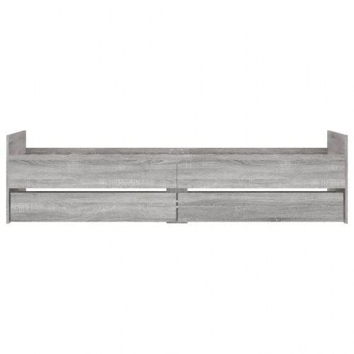 Sengeramme med 2 skuffer 75x190 cm Small Single - grå sonoma-eg
