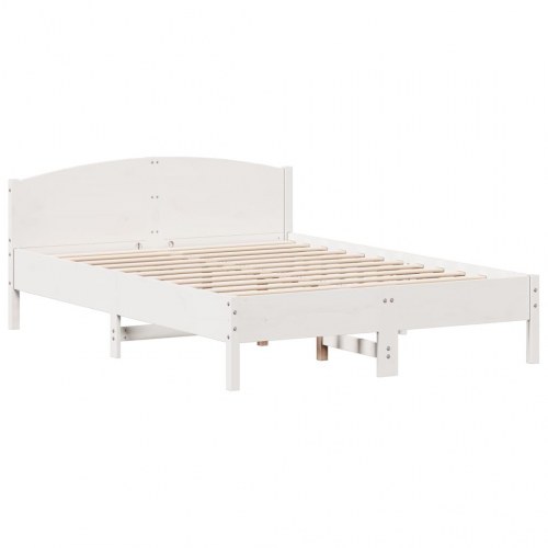 Sengeramme i massivt fyrretræ 160 x 200 cm - hvid