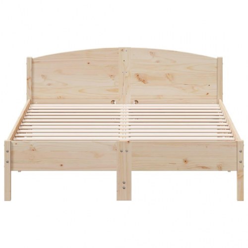 Sengeramme uden madras 150 x 200 cm i massivt fyrretræ