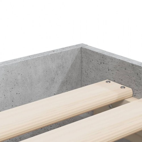 Sengeramme med skuffer 90x190 cm - konstrueret træ, betongrå
