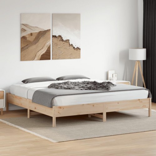 Sengeramme uden madras 180x200 cm massivt fyrretræ