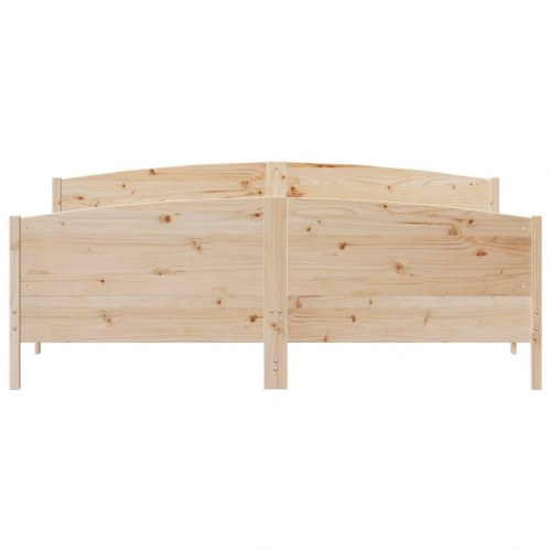 Sengeramme i massivt fyrretræ 180x200 cm - med sengegavl og fodgærde