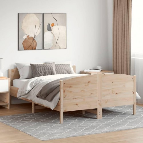 Sengeramme i massivt fyrretræ 120x190 cm - uden madras