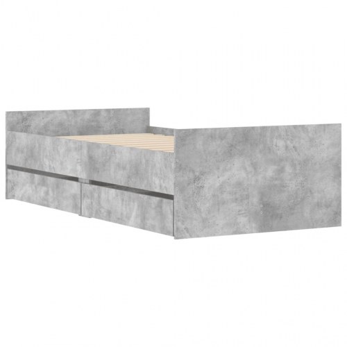 Sengeramme med 2 skuffer 75x190 cm Small Single - betongrå