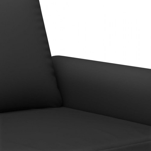 Sofasæt i velour - 2 pers. + 2 pers., sort (2 dele)