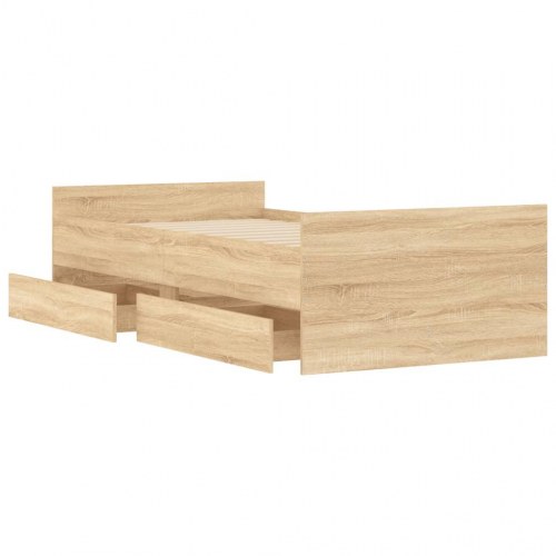 Sengeramme med skuffer 75x190 cm Small Single - sonoma-eg