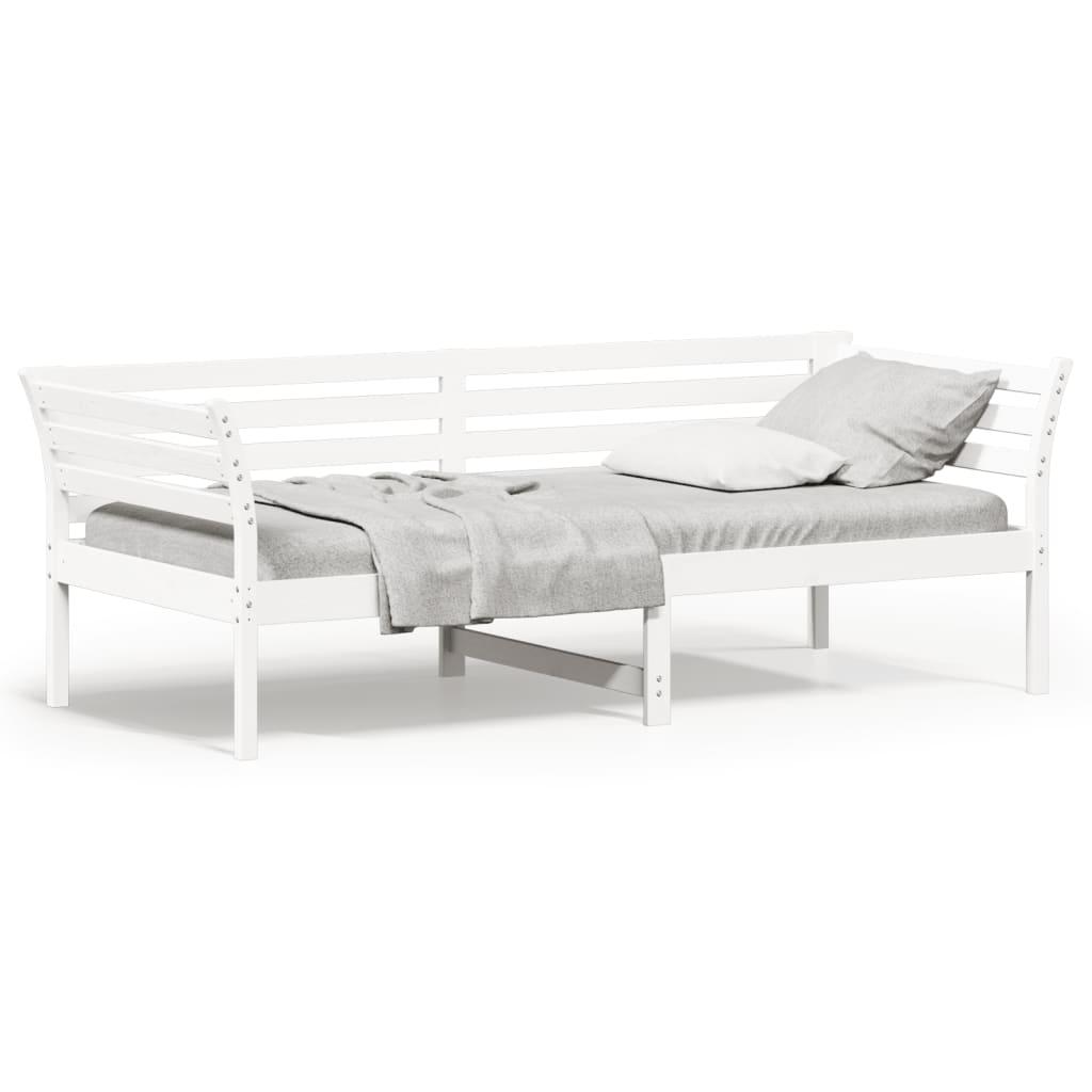 Daybed 100x200 Cm Massivt Fyrretræ Hvid