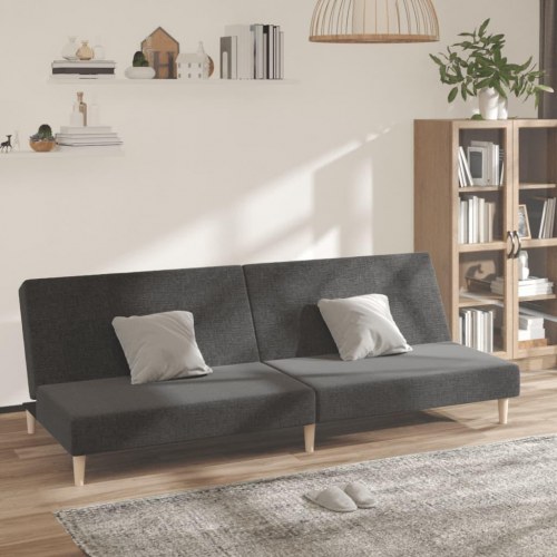 2-personers sovesofa i stof - mørkegrå