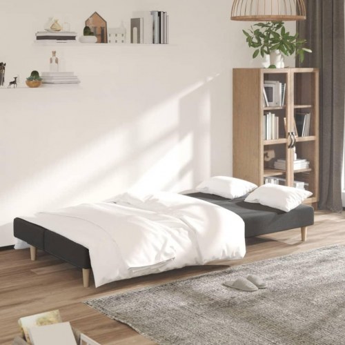 2-personers sovesofa i stof - mørkegrå