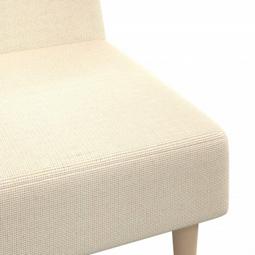 2-personers sovesofa i stof - cremefarvet