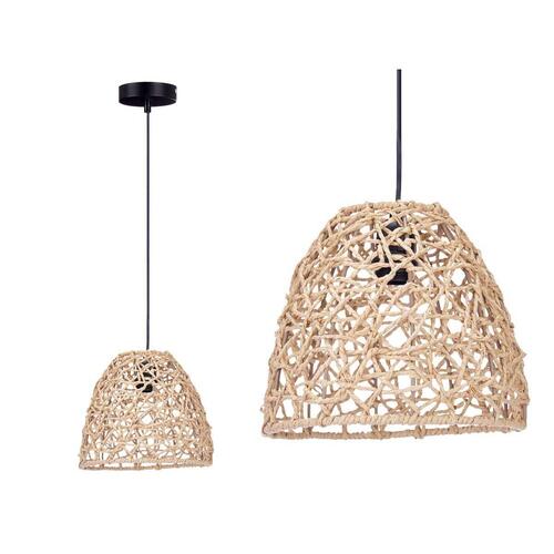 Loftslampe Natur Rattan Kegleformet 25 x 21 x 25 cm (2 enheder)
