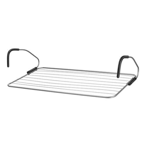 Tørrestativ Sort Sølvfarvet 105 x 3 x 54 cm Balkon (4 enheder)