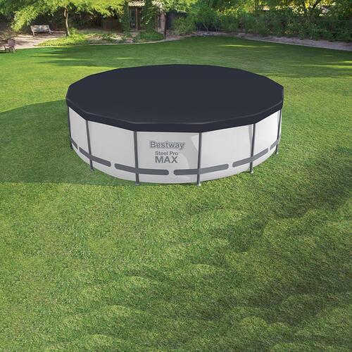 Swimmingpool Cover Sort Ø 457 cm (1 enheder)