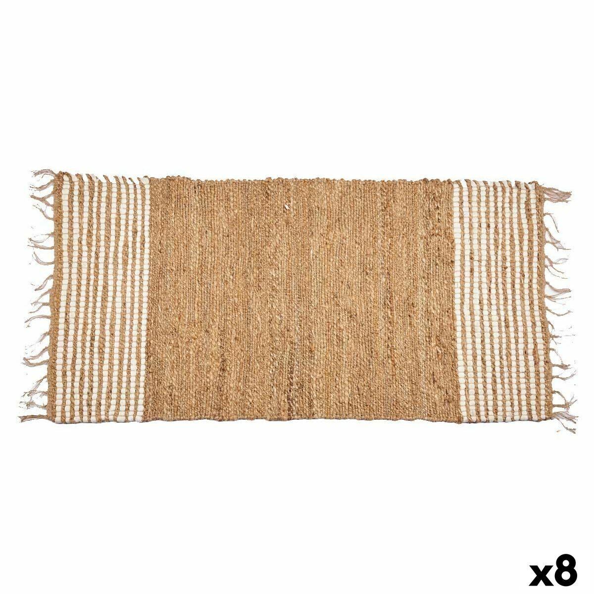 Tæppe Sort Natur Striber 70 x 1 x 140 cm (8 enheder)