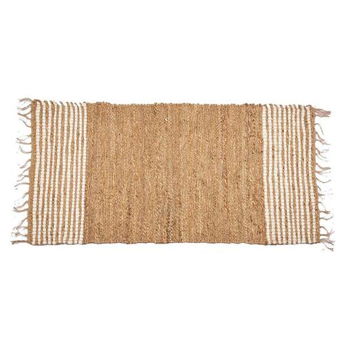 Tæppe Sort Natur Striber 70 x 1 x 140 cm (8 enheder)