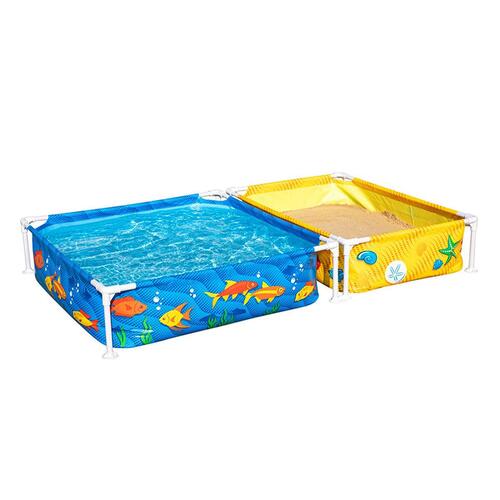 Bestway børnebassin med sandkasse - 213 × 122 × 30,5 cm