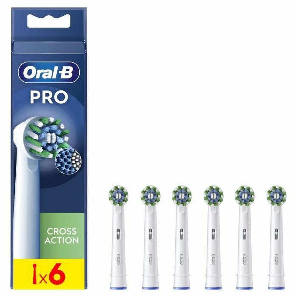Tandbørstehoved Oral B 6 Enheder Hvid