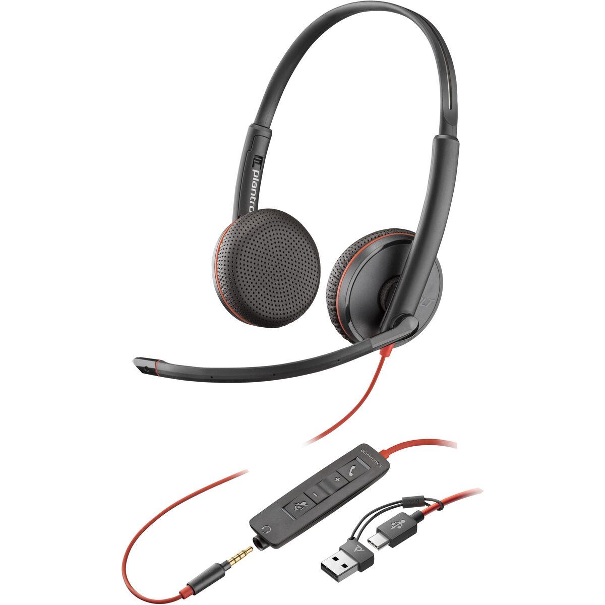 Headset Med Mikrofon Poly 8x229aa Sort Usb/usb-c/35 Mm