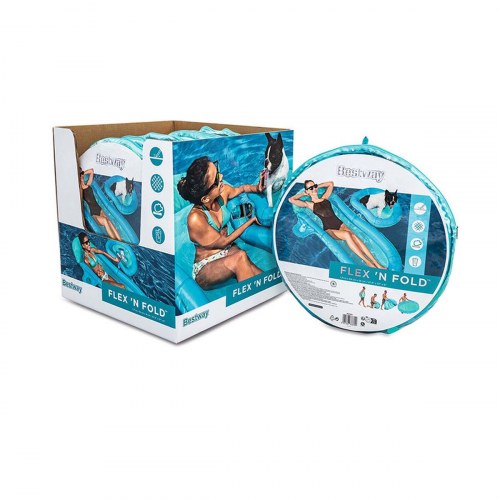 Bestway Deluxe luftmadras 171 × 94 cm - blå/multifarvet