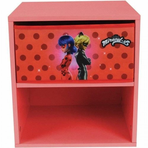 Sengebord Fun House Miraculous Ladybug - 36 × 33 × 30 cm, rød