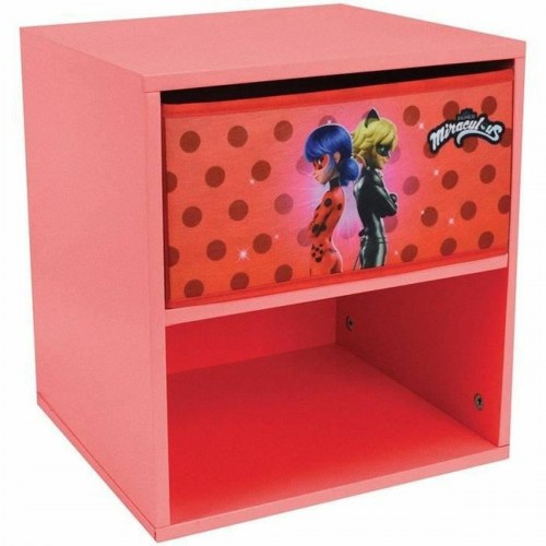 Sengebord Fun House Miraculous Ladybug - 36 × 33 × 30 cm, rød