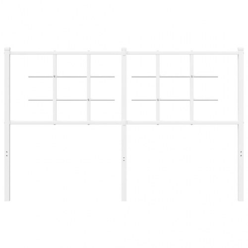 Sengegavl i metal 135 cm - hvid
