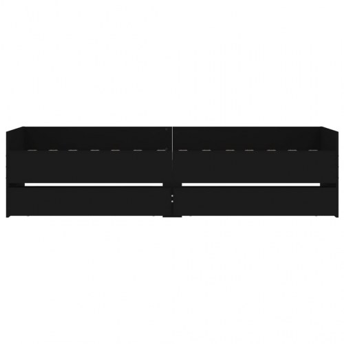 Sengeramme med 2 skuffer 90 x 190 cm - sort