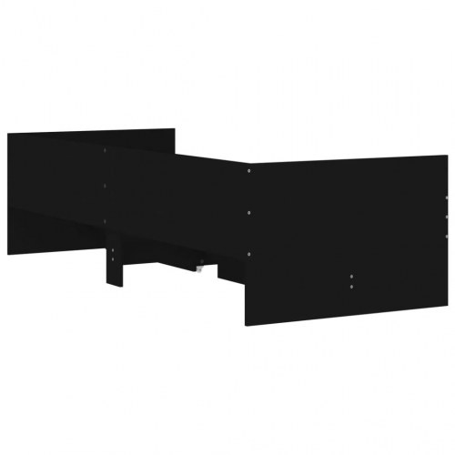 Sengeramme med 2 skuffer 90 x 190 cm - sort