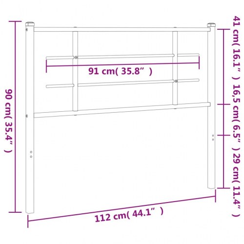 Udskiftningsgavl i metal 107 cm - hvid