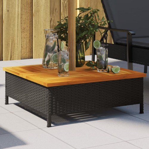 Skjuler til parasolfod 70 x 70 x 25 cm - sort/brun