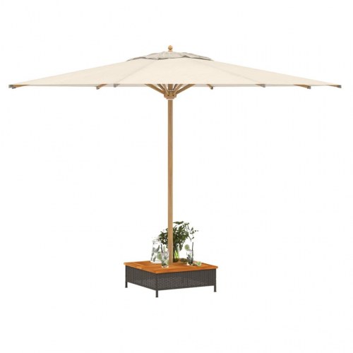 Skjuler til parasolfod 70 x 70 x 25 cm - sort/brun