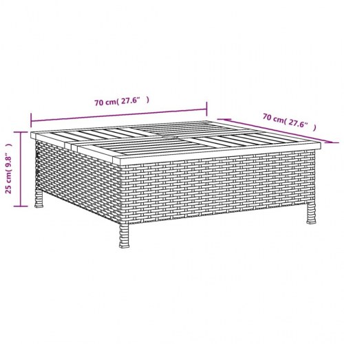 Skjuler til parasolfod 70 x 70 x 25 cm - sort/brun