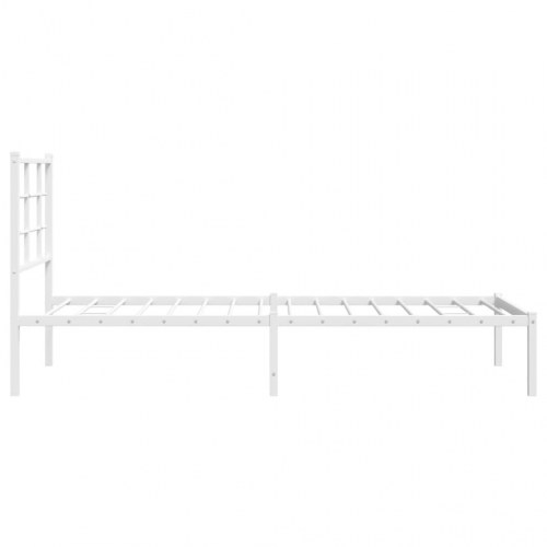 Sengeramme med hovedgærde uden madras 75 x 190 cm - hvid