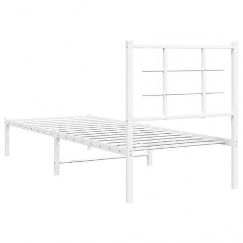 Sengeramme med hovedgærde uden madras 75 x 190 cm - hvid