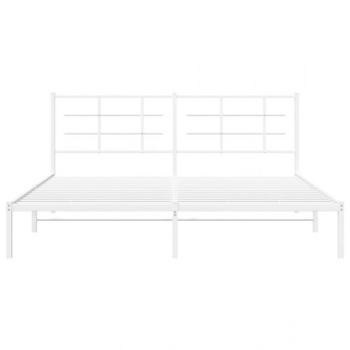 Sengeramme med sengegavl 180 x 200 cm - hvid