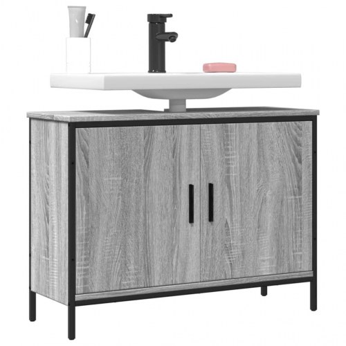 Underskab til vask 80×30×60 cm - grå sonoma-eg, konstrueret træ