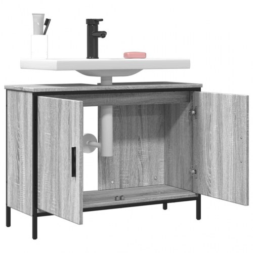 Underskab til vask 80×30×60 cm - grå sonoma-eg, konstrueret træ