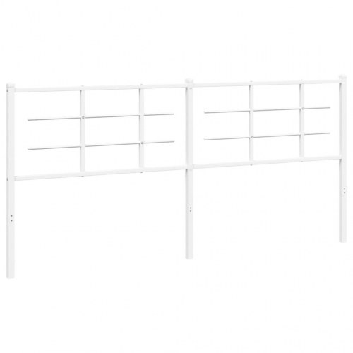 Sengegavl 200 cm i metal - hvid